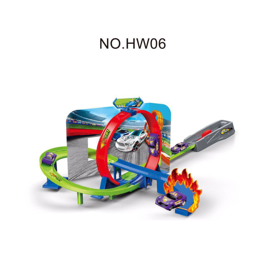 (HW06 Catapult rail car) Stitching Track Racing Model Ejection Rebound Fun