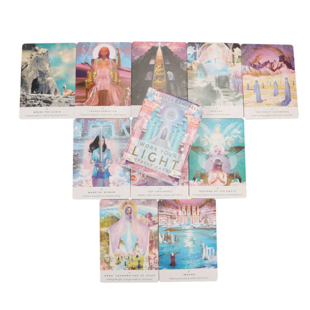 Tarot Card Work Your Light Oracle Cards 44 Card Deck and Guidebook Mind Body Spirit