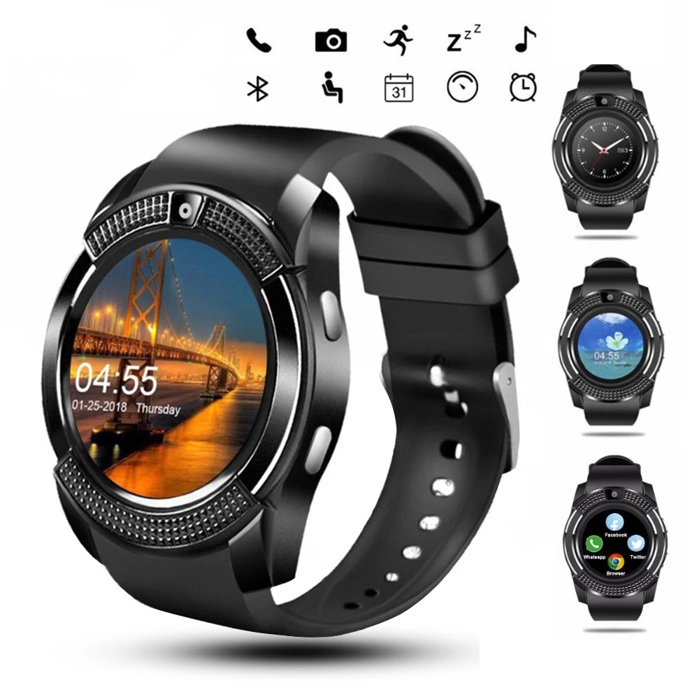 Bracelet Smart Watch Bluetooth Call Fitness Blood Pressure Monitor Support TF SIM Card
