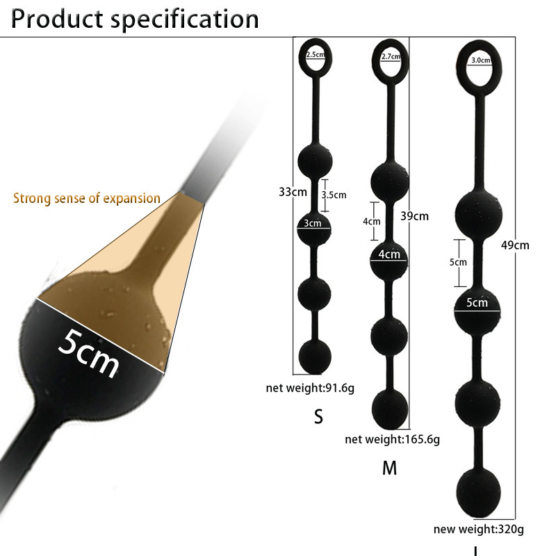 (3pcs Set) Butt Plug Anal Beads Sex Toy Silicone Dildo SM Adult Toys for Gay Lesbian Beginner Pleasure Stimulating Prostate Massaging