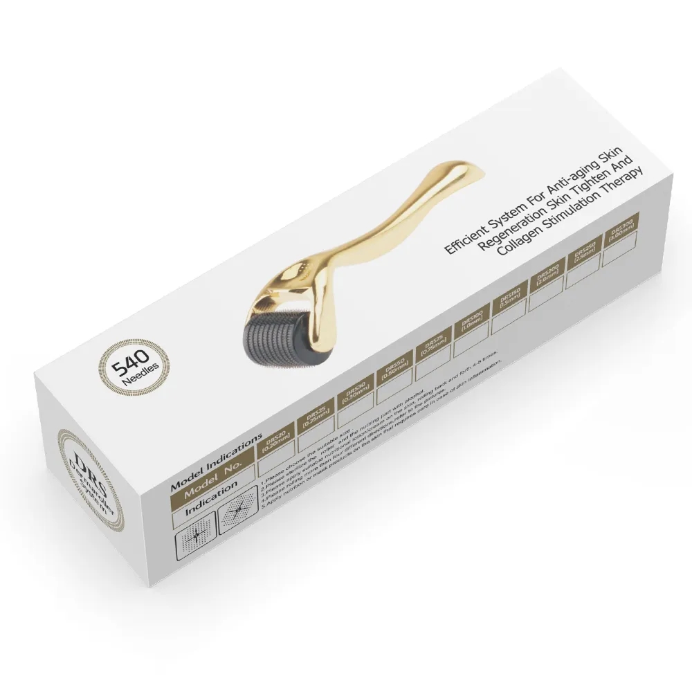 (0.25mm) Derma Roller DRS 540 Titanium Professional Micro Needles Roller Beauty Machines for Hair Loss Wrinkles Sun Damage Ance Scars Skin Care Treatment