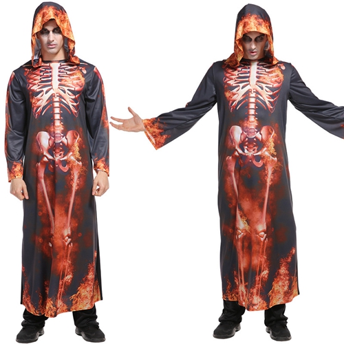 Adult Halloween Fancy Dress Costume Skeleton Dress Up Outfit