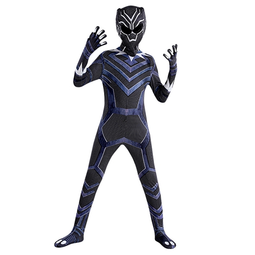 Black Panther 2 Wakanda Forever Costume Superhero Cosplay Kids Jumpsuit Suit
