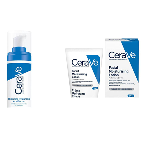 (Hydrating Hyaluronic Acid Serum) CeraVe Hydrating Hyaluronic Acid Serum 30ml for All Skin Types Blemish Control Face Cleanser Moisturiser Lotion Hydrating Cleanser Moisturising Cream
