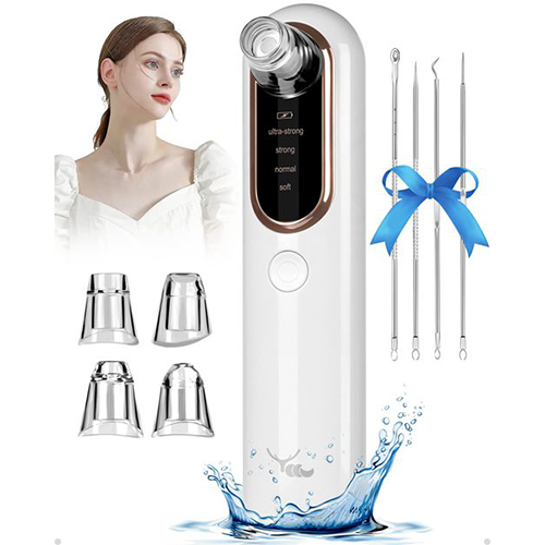 Electric Blackhead Remover Facial Cleansing Pore Cleaner Rechargeable Pimple Extractor Acne Whitehead Extractor Vacuum Suction Tool Facial Cleansing
