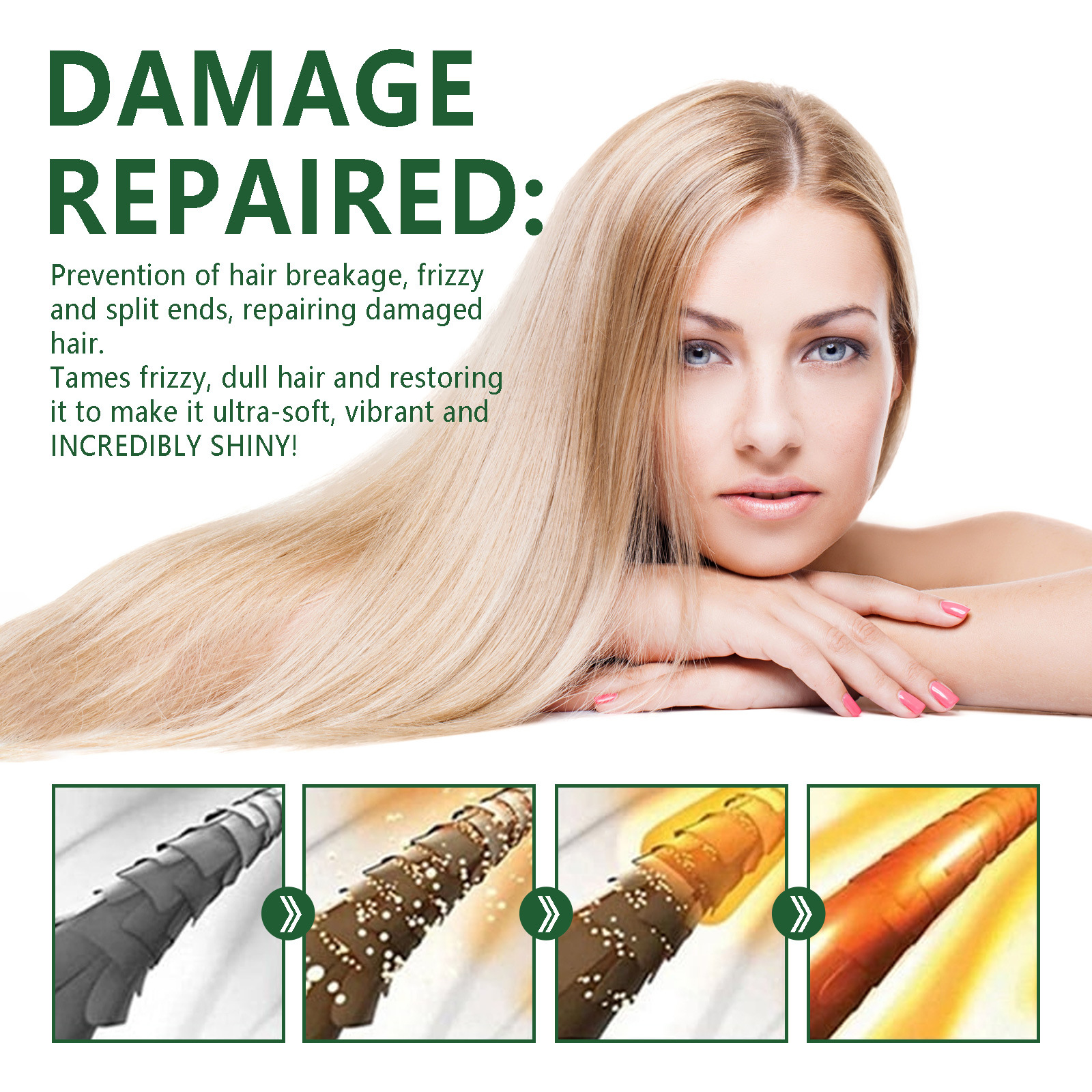 Keratin Nourishing Hair Mask Repairing The Tail Split Hair Conditioner Deep Moisturizing And Smoothing Hair Care 50ml