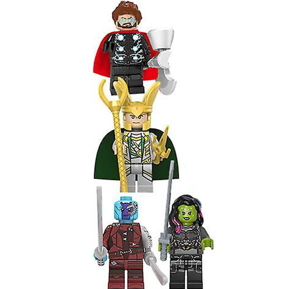 (16PCS Set A) Marvel Superheroes Minifigures Toys Building Block Assembly Toy Fit Lego