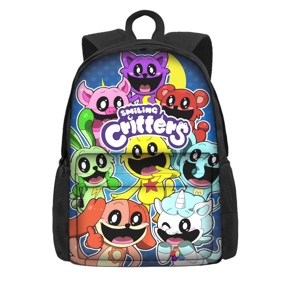 (A) Smiling critters Backpack Casual Bag Student Gift