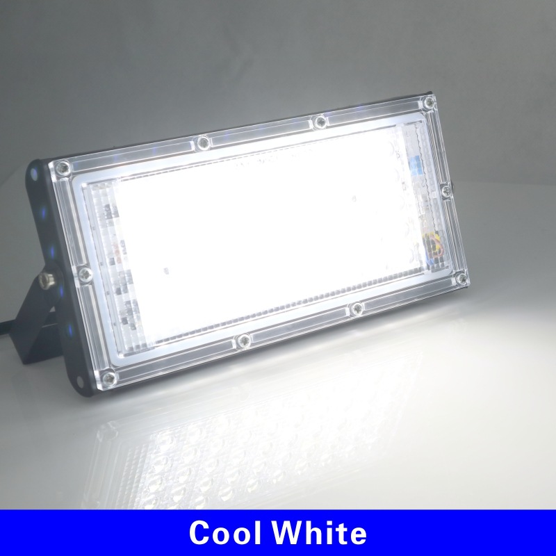 (Cool White) 2x LED Floodlight 50W Waterproof Outdoor Security Lights Garden Light