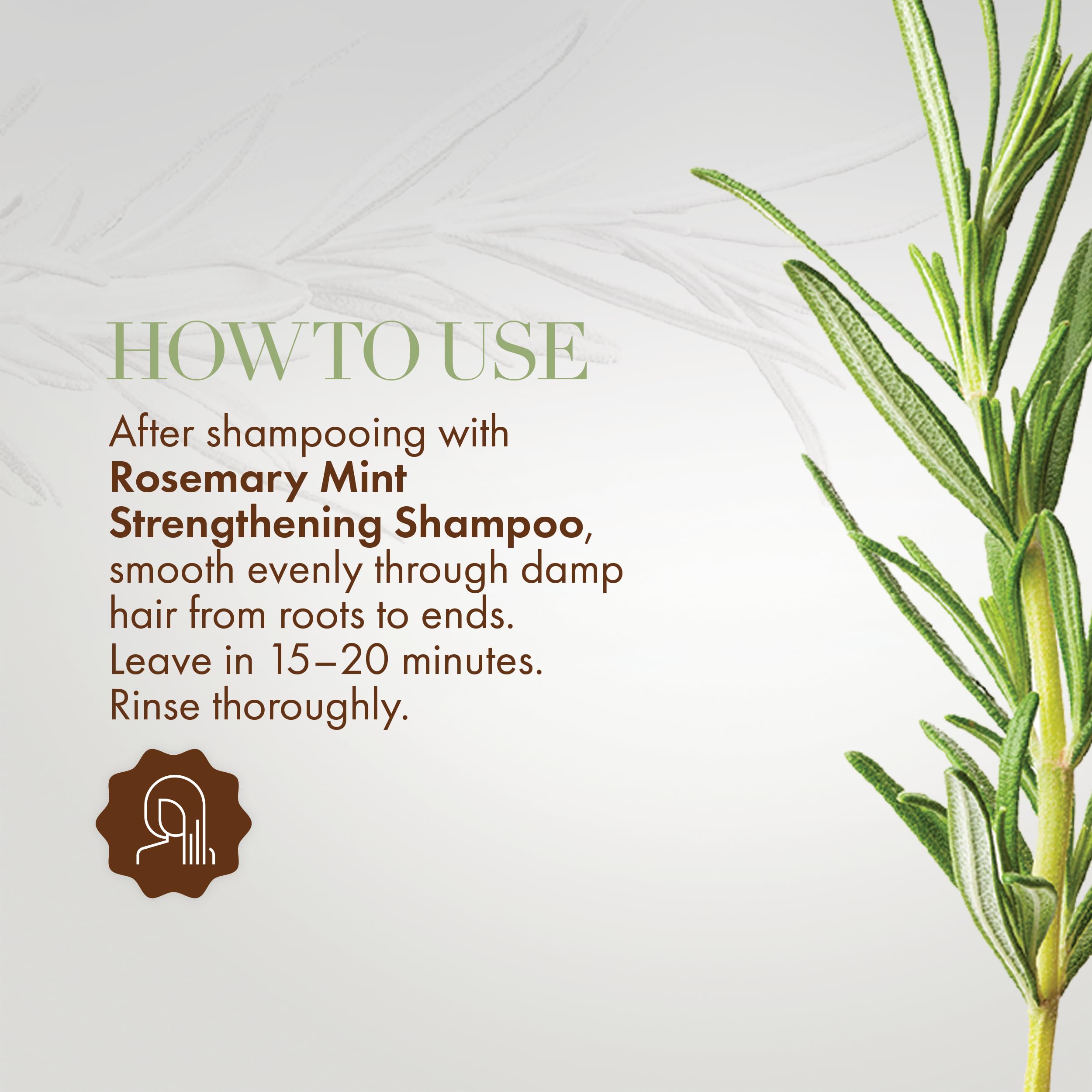 Mielle Organics Rosemary Mint Strengthening Hair Masque Infused w/Biotin 12 Ounces