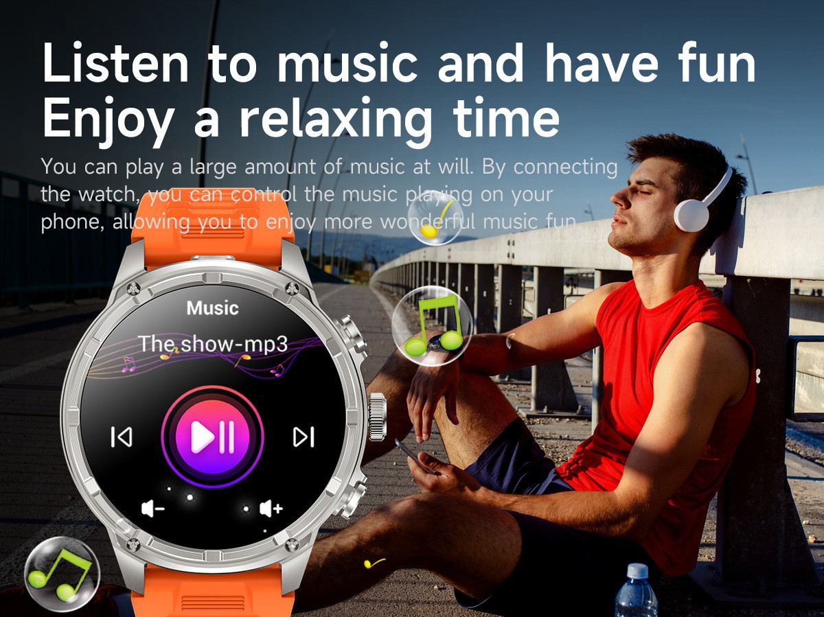 (Black) Smart Watch Bluetooth Smart Sports Watch for Men and Women Total Health Monitoring Sleep Monitoring Blood Oxygen Detection IP67