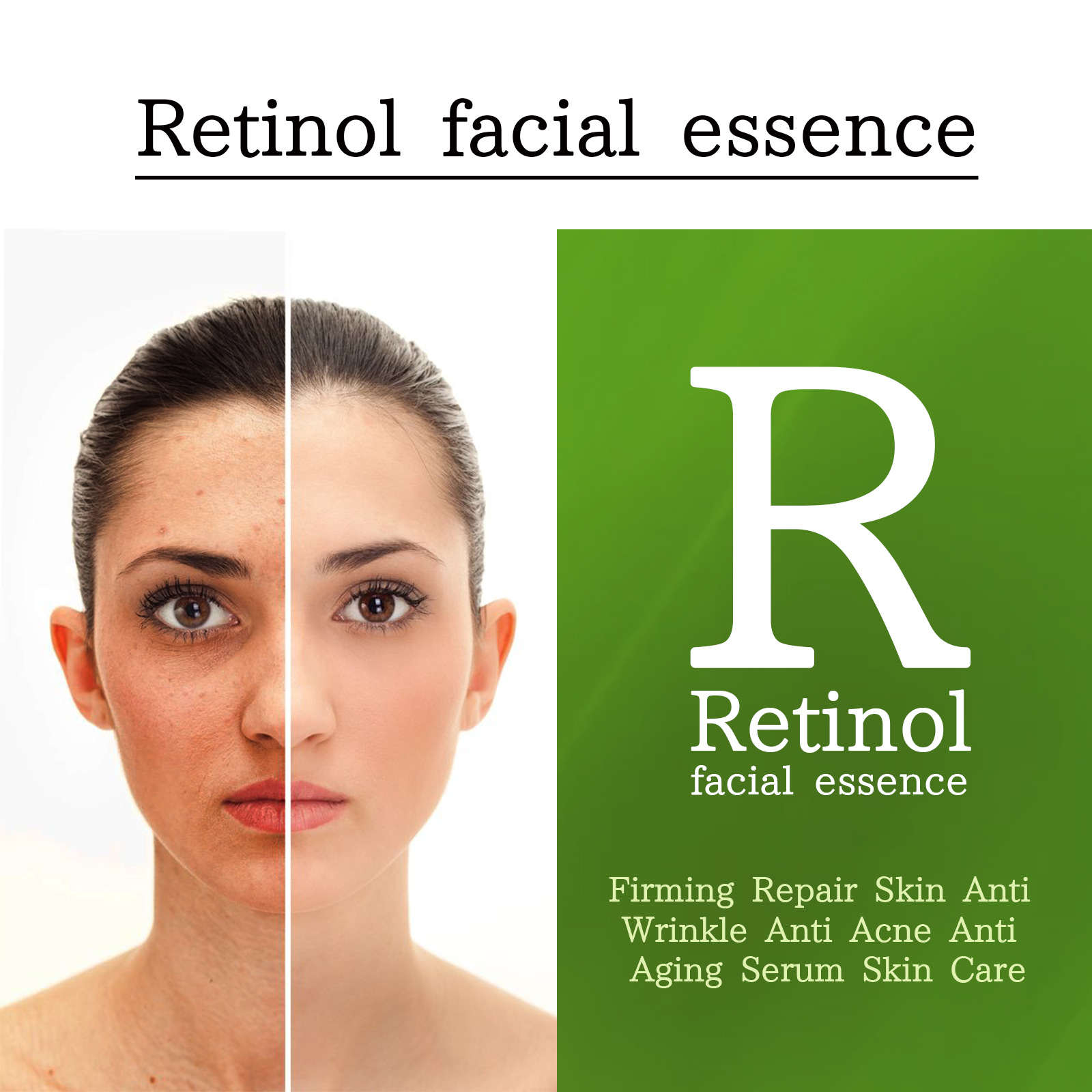 (1 PC) Retinol Serum Face Anti Wrinkle Firming Lifting Moisturizing Whitening Brightening Skin Reduce Fine Lines Anti Aging Essense
