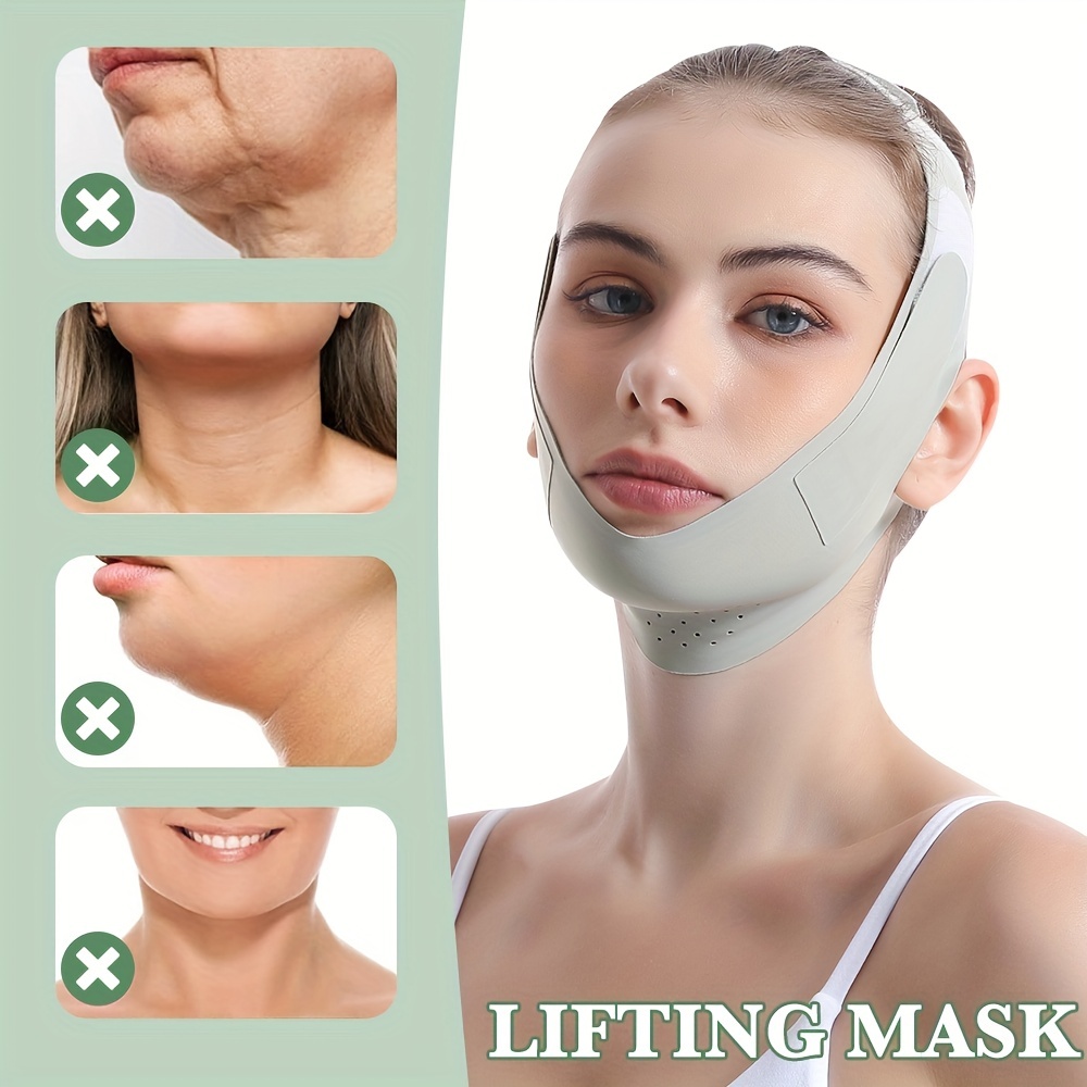 Reusable Face Slimming Bandage V Line Face Shaper Women Tighten Chin Cheek Lift Up Belt Facial Massage Strap Face Skin Care Sleep Shaping Beauty Tools