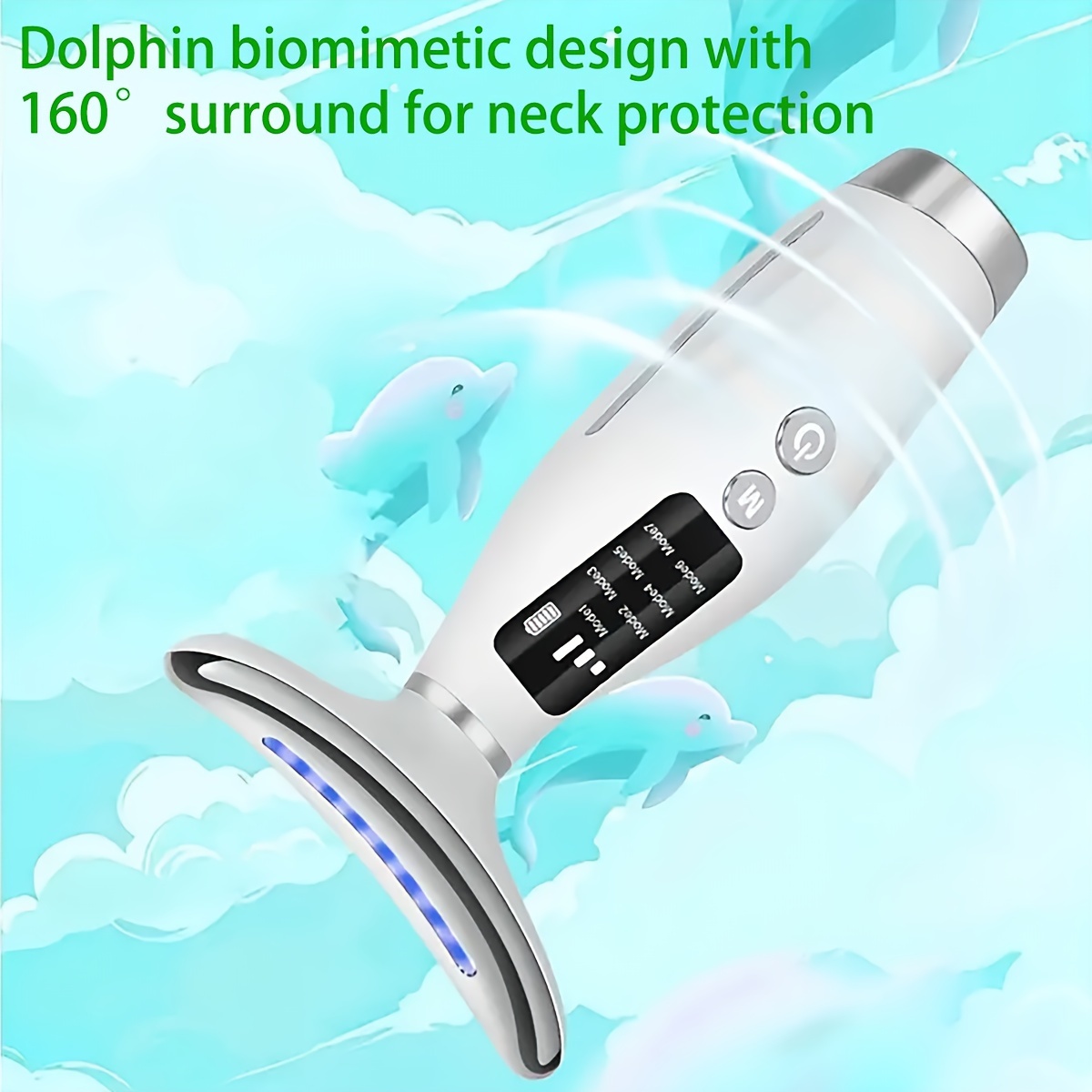 EMS Neck Face Lifting Beauty Device Neck Massager 7 Colors Multi Functional Beauty Instrument Wrinkles Removal Portable Facial Lift Skincare Machine