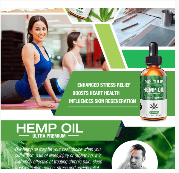 2000mg Hemp Oil - Natural Organic Hemp Seed Extract 30 ml