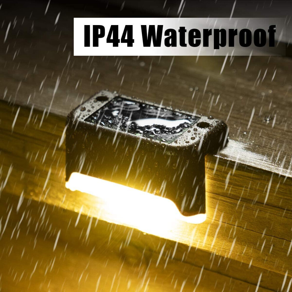 Solar Deck Lights Outdoor Step Lamp For Fence Pathway Yard Garden