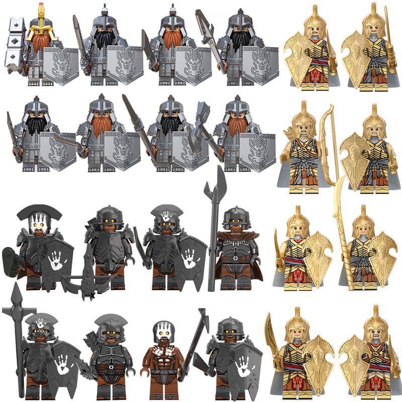 (Style A) Soldiers Mini Figures The Lord of the Rings Collectible Series Characters Building Blocks with Accessories Toys Festival Gifts for Kids