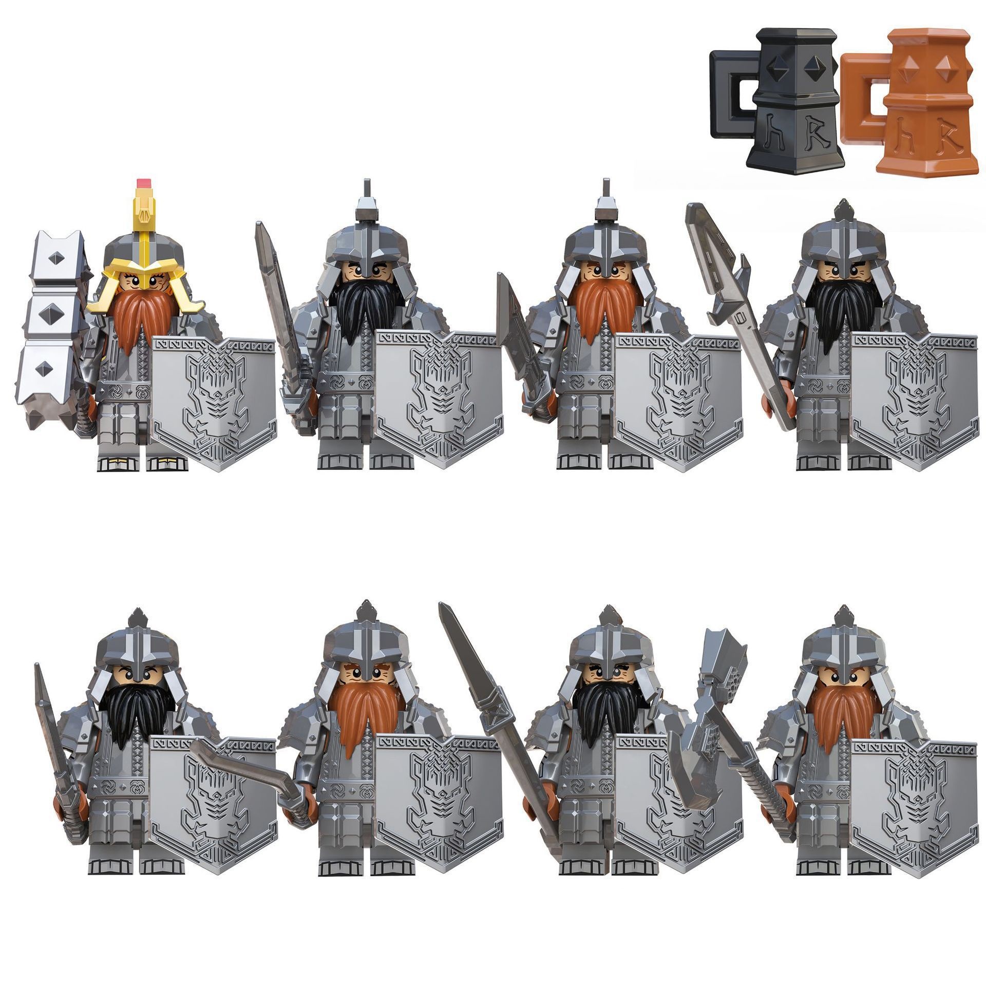 (Style A) Soldiers Mini Figures The Lord of the Rings Collectible Series Characters Building Blocks with Accessories Toys Festival Gifts for Kids