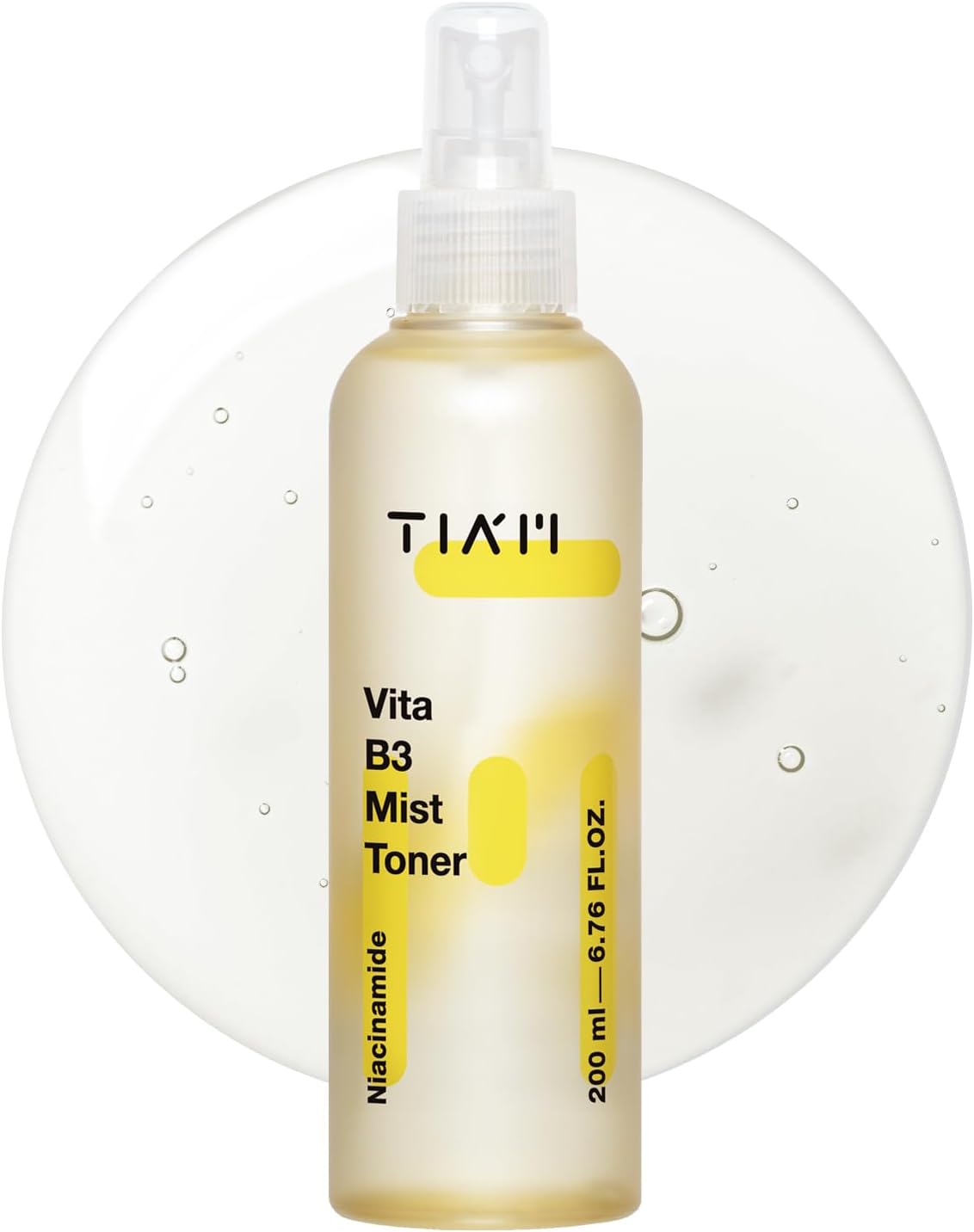 TIAM Vita B3 Mist Toner Skin Brightening Toner 200ml for Face Vitamin C Face Mist Spray Hydrating Facial Toner Hydrating Face Mist Uneven Skin Facial Cleanser