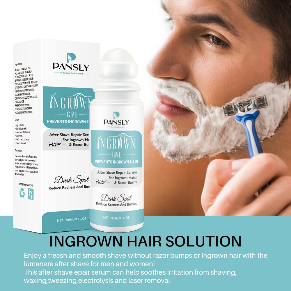 Ingrown Hair Serum Roll On Prevent Stop Ingrown Hair Treatment for Daily Home Care Clear 100ml
