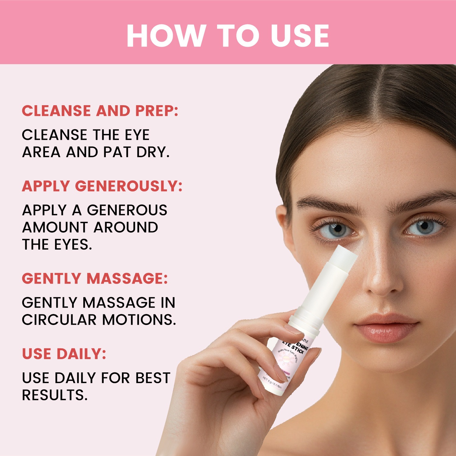 Brightening Eye Stick Luminous Brightening Eye Liner Pencil Easy Application Makeup Tool for Daily Use 5g