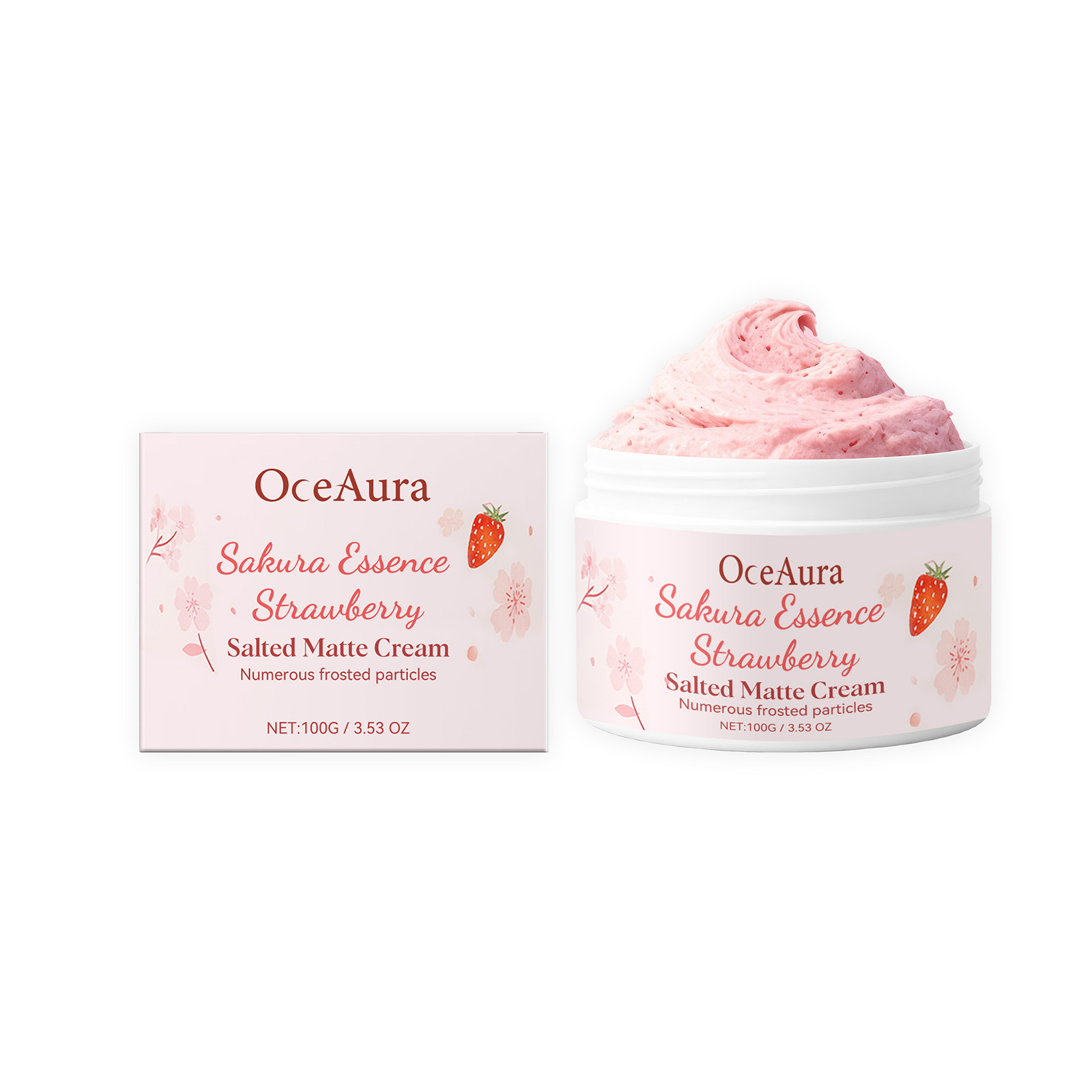 Sakura Strawberry Body Scrub Gentle Exfoliating Moisturizing Refreshing For Smooth Soft Skin Daily Shower Care