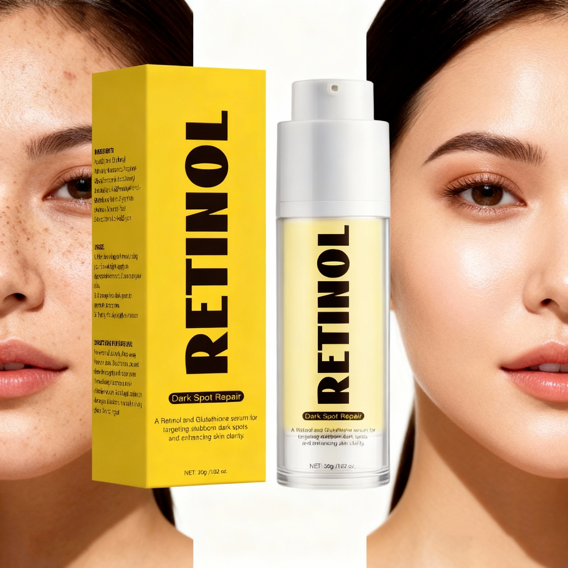 Retinol And Glutathione Dark Spot Repair Cream For Brightening Even Tone And Daily Face Skin Nourishing Treatment