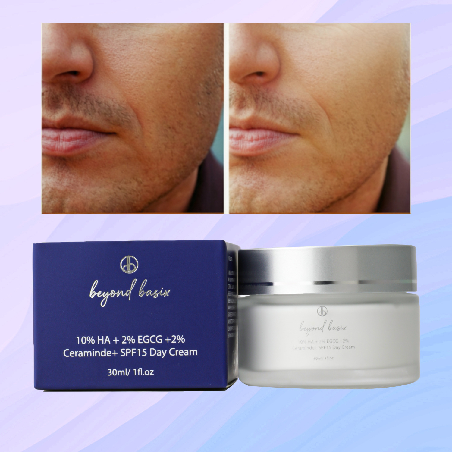 10 Percent Hyaluronic Acid 2 Percent EGCG 2 Percent Ceramide SPF15 Day Cream Hydrating Protective Daily Face Moisturizer