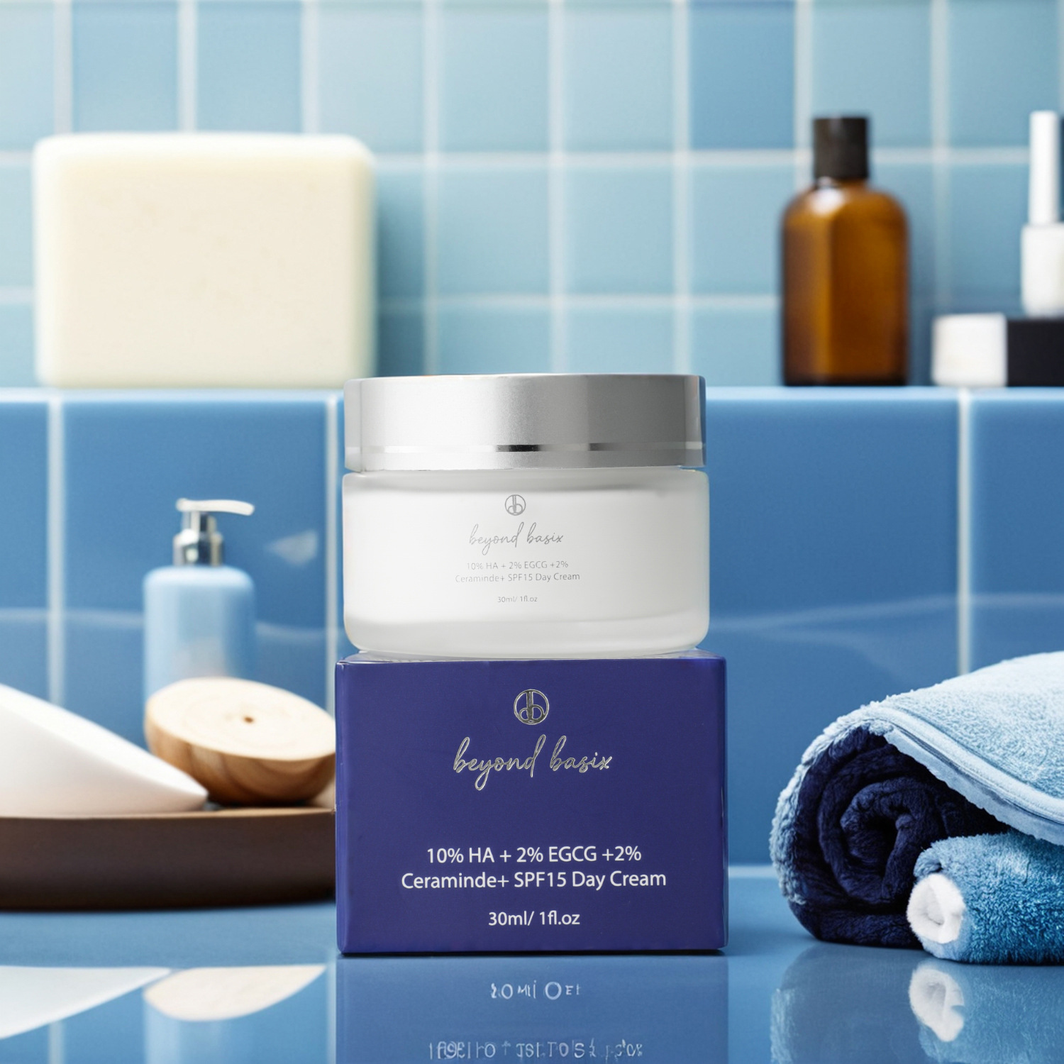 10 Percent Hyaluronic Acid 2 Percent EGCG 2 Percent Ceramide SPF15 Day Cream Hydrating Protective Daily Face Moisturizer