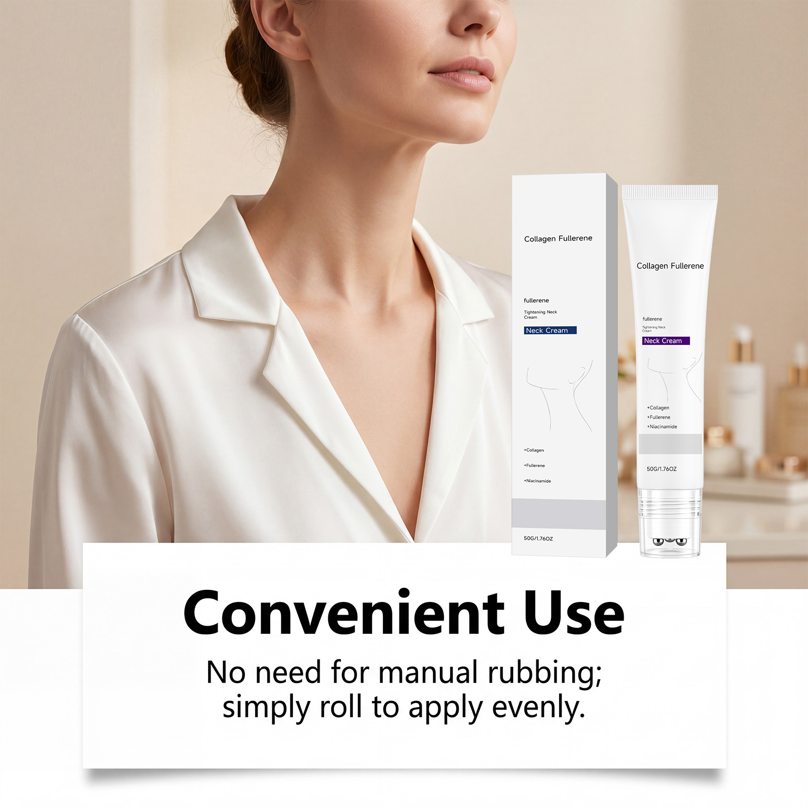 Collagen Moisturizing Neck Cream Care Smooth Hydrating Nourishing Replenish Tender Skin Neck Care Daily Gentle Soft Delicate