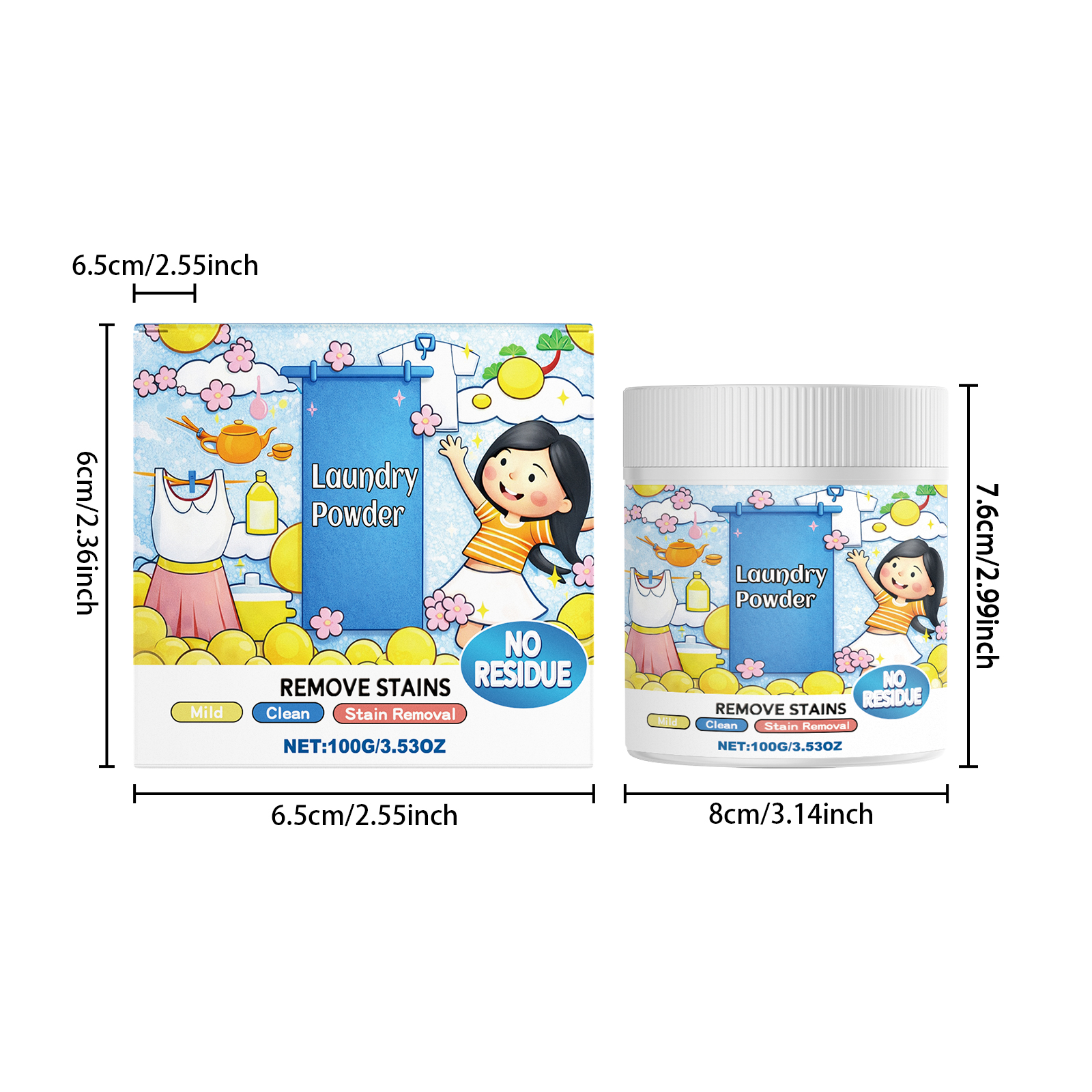 Laundry Cleaning Powder Remove Stains Brighten Soften Fresh Natural Fragrance Daily Household Washing Application