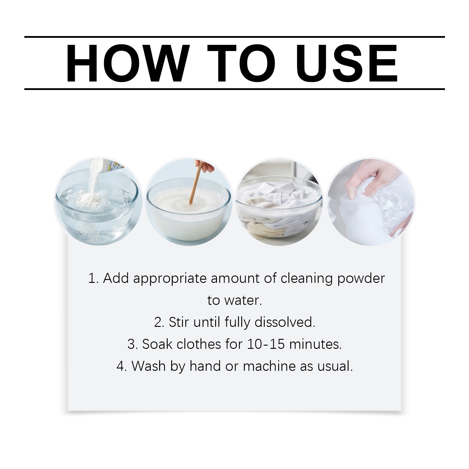 Laundry Cleaning Powder Remove Stains Brighten Soften Fresh Natural Fragrance Daily Household Washing Application