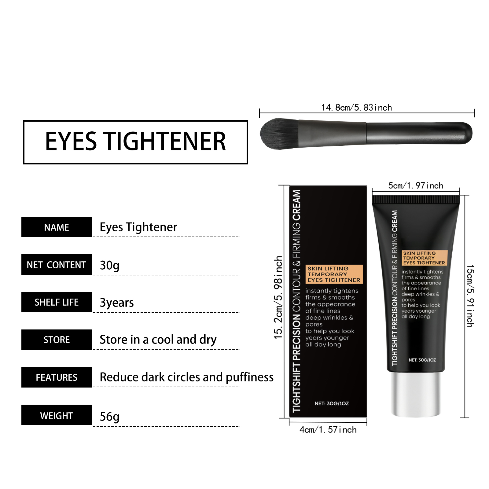 Eye Massage Cream Mild Formula Moisturizing Hydrating Elastic Delicate Skin Around Eyes Daily Smearing Care Lotion