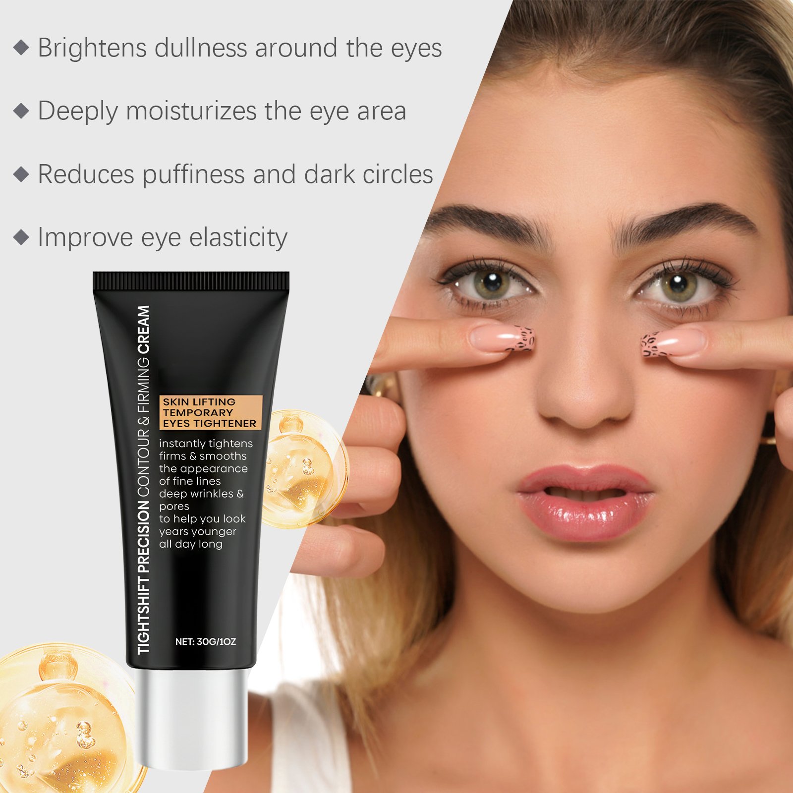 Eye Massage Cream Mild Formula Moisturizing Hydrating Elastic Delicate Skin Around Eyes Daily Smearing Care Lotion