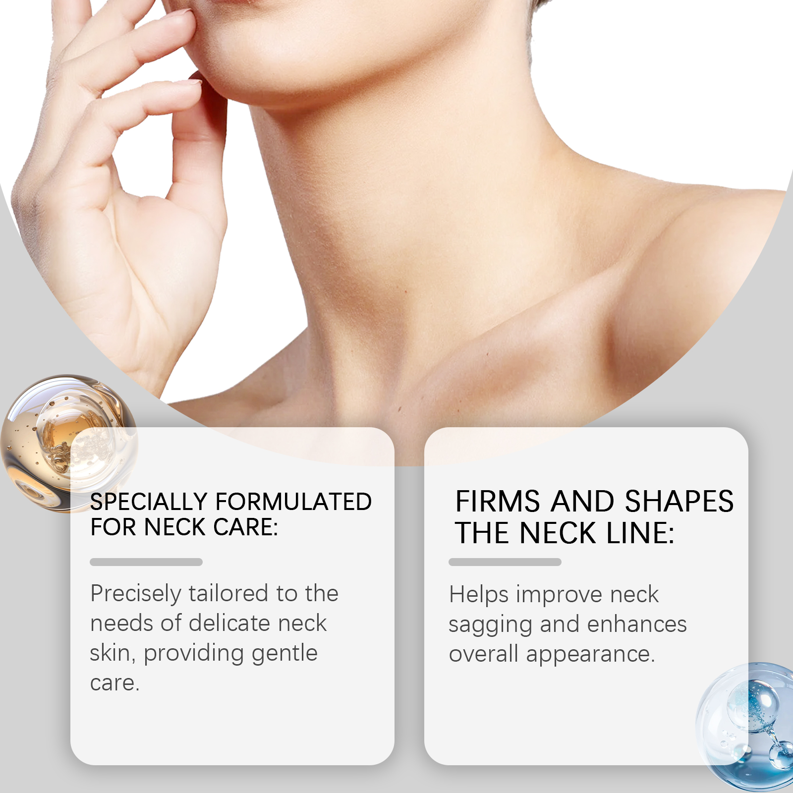 Neck Moisturizing Cream Hydrating Softening Skin Smooth Delicate Texture Lightweight Quick Absorb Daily Care Lotion