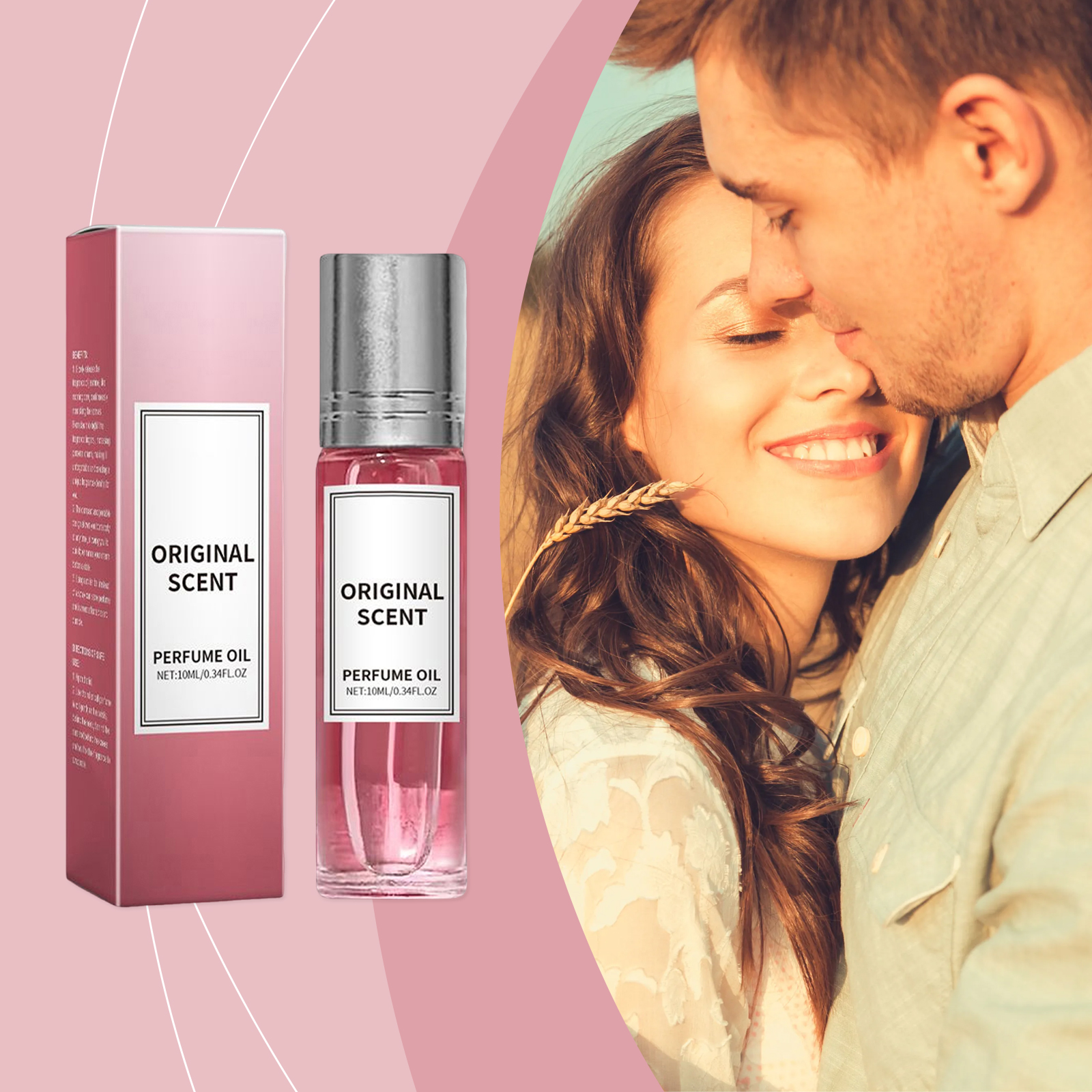 Pink Jasmine Fragrance Water Long Lasting Scent Portable Mini Light Fresh Aroma Wrist Neck Daily Carry Apply Skin