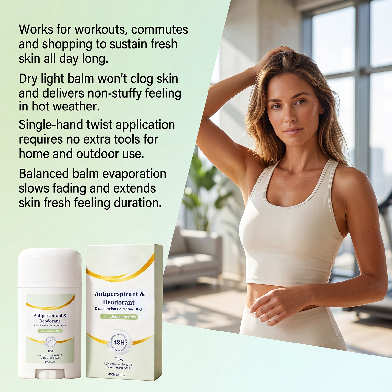 Body Underarm Fragrance Stick Fresh Clean Deodorant Long Lasting Sweat Remove Skin Care Local Area