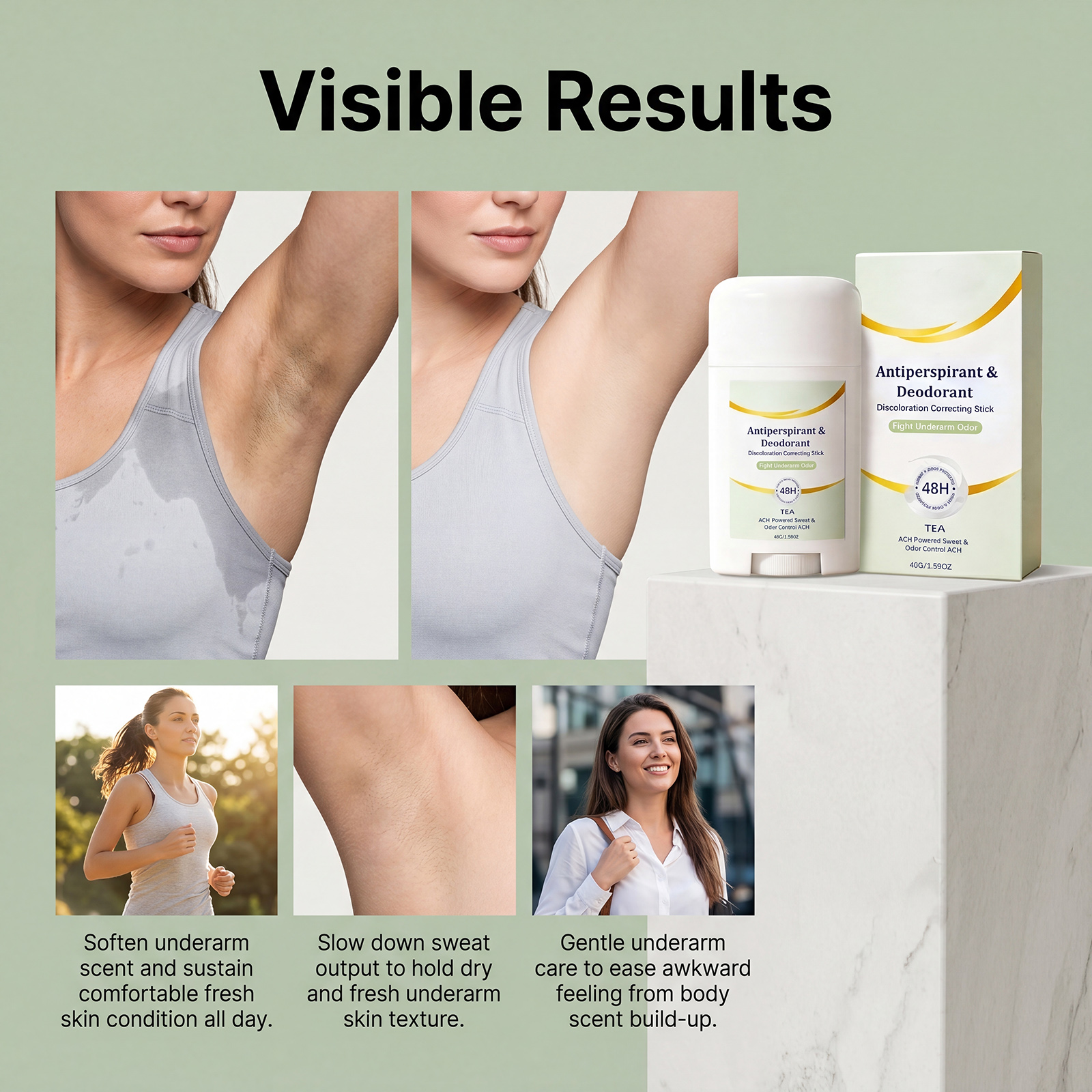 Body Underarm Fragrance Stick Fresh Clean Deodorant Long Lasting Sweat Remove Skin Care Local Area