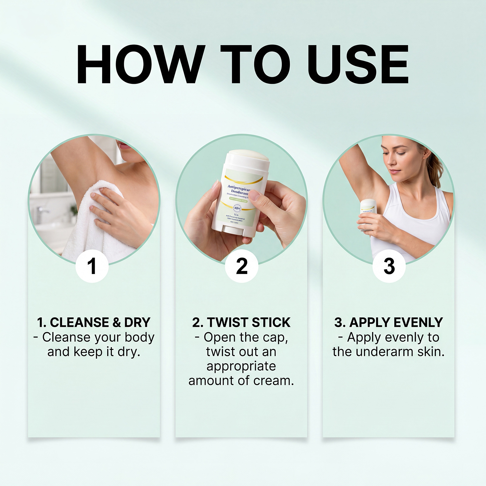Body Underarm Fragrance Stick Fresh Clean Deodorant Long Lasting Sweat Remove Skin Care Local Area