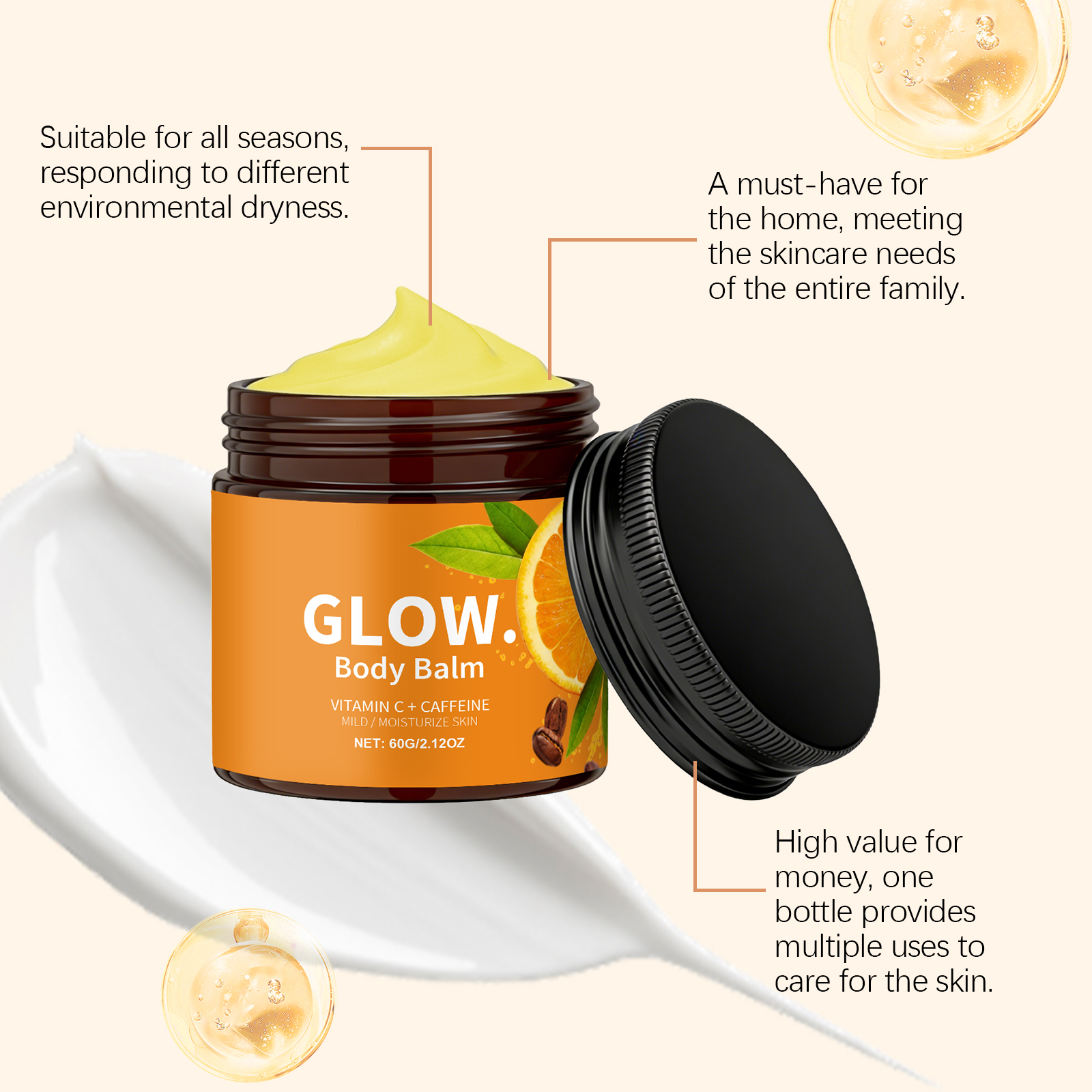 Moisturizing Skin Cream Daily Delicate Soft Smooth Hydrating Refreshing Gentle Dry Skin Body Care Lotion