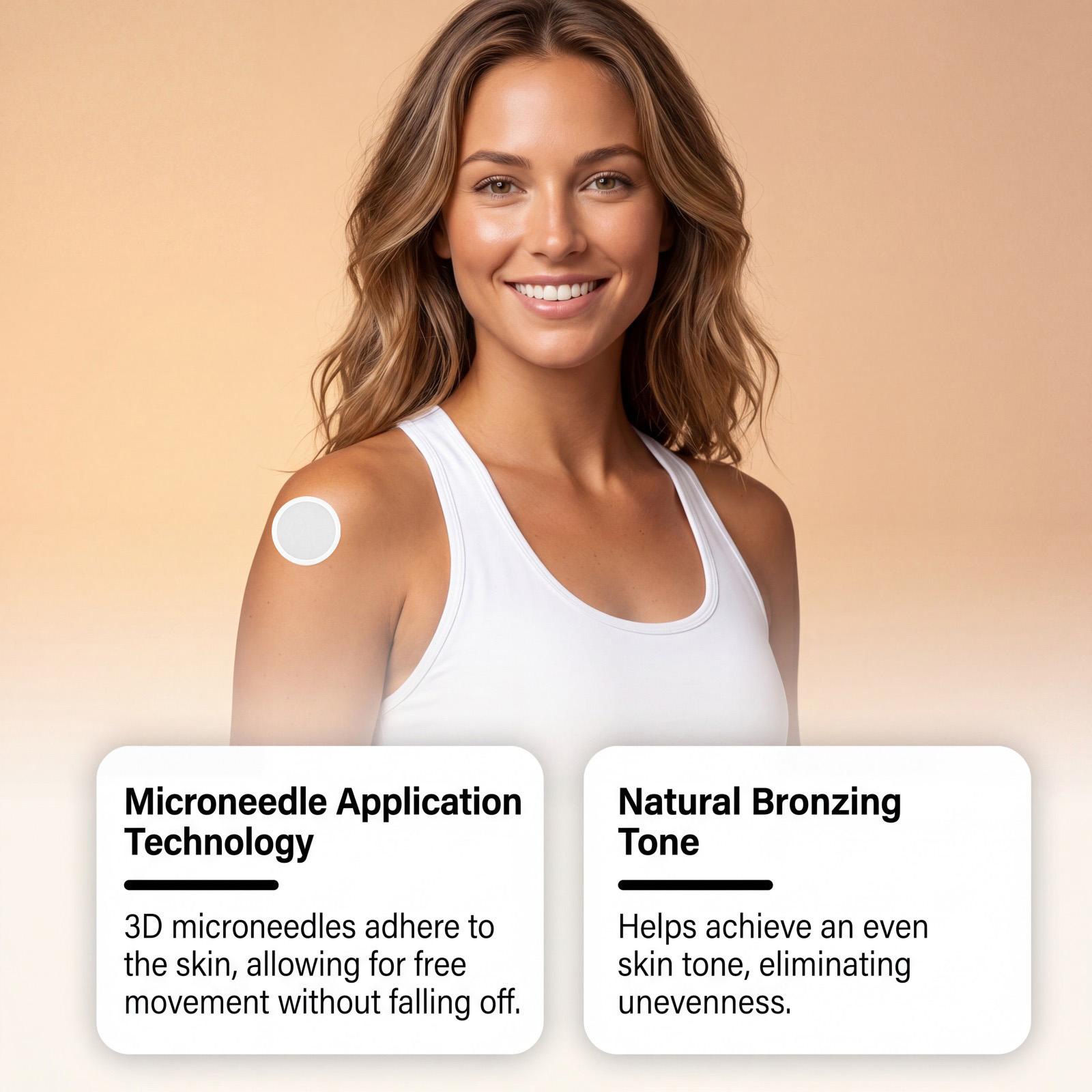 Sunless Bronzing Patch Thin Breathable Closefitting Partial Body Skin Local Tanning Care Sticker