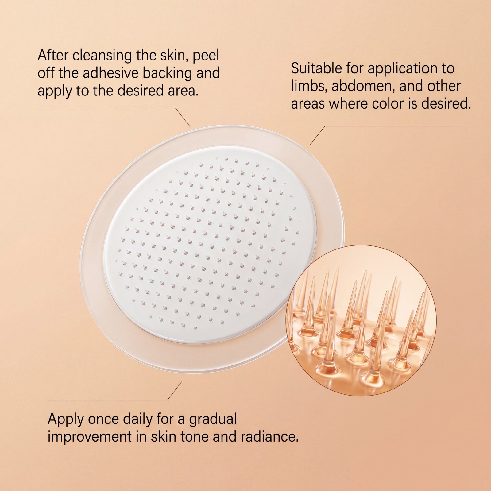Sunless Bronzing Patch Thin Breathable Closefitting Partial Body Skin Local Tanning Care Sticker