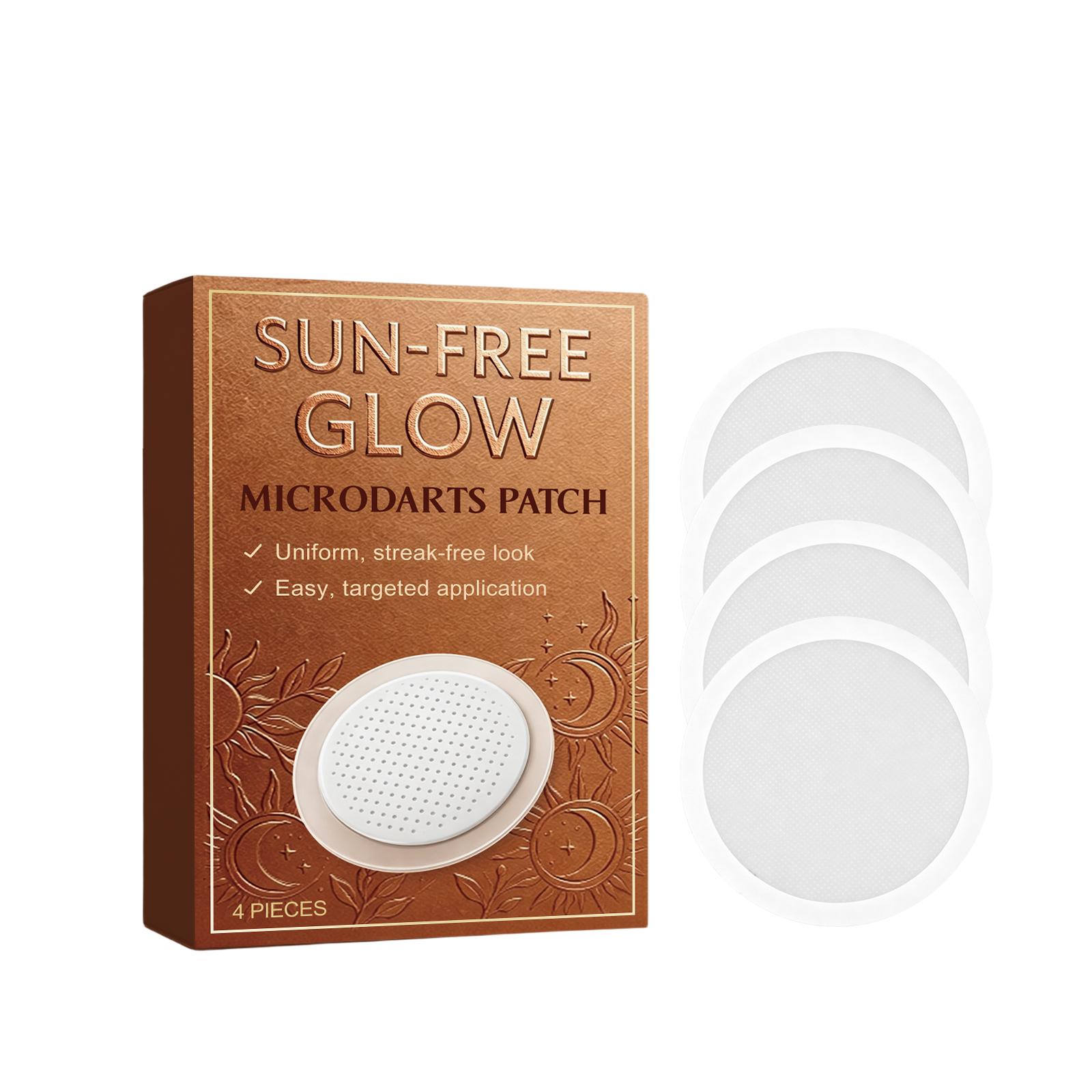 Sunless Bronzing Patch Thin Breathable Closefitting Partial Body Skin Local Tanning Care Sticker