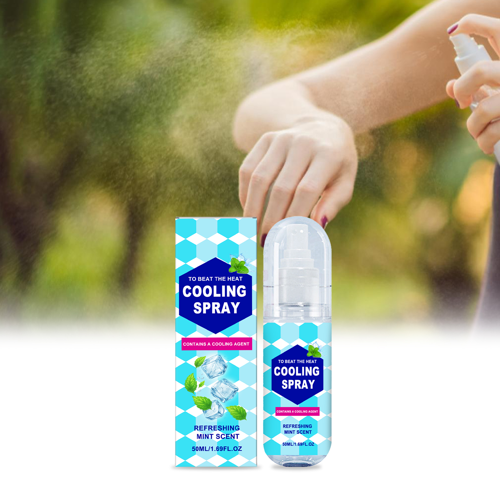 Cooling Spray Summer Outdoor Sports Running Fitness Sweaty Refreshing AntiSticky Portable Garment Mist