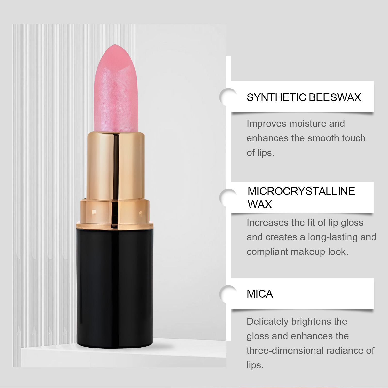 (Lilac Pink) Diamond Lip Gloss Shimmer Lipstick Natural Glossy Smooth Moist Easy Coloring Versatile Lip Makeup