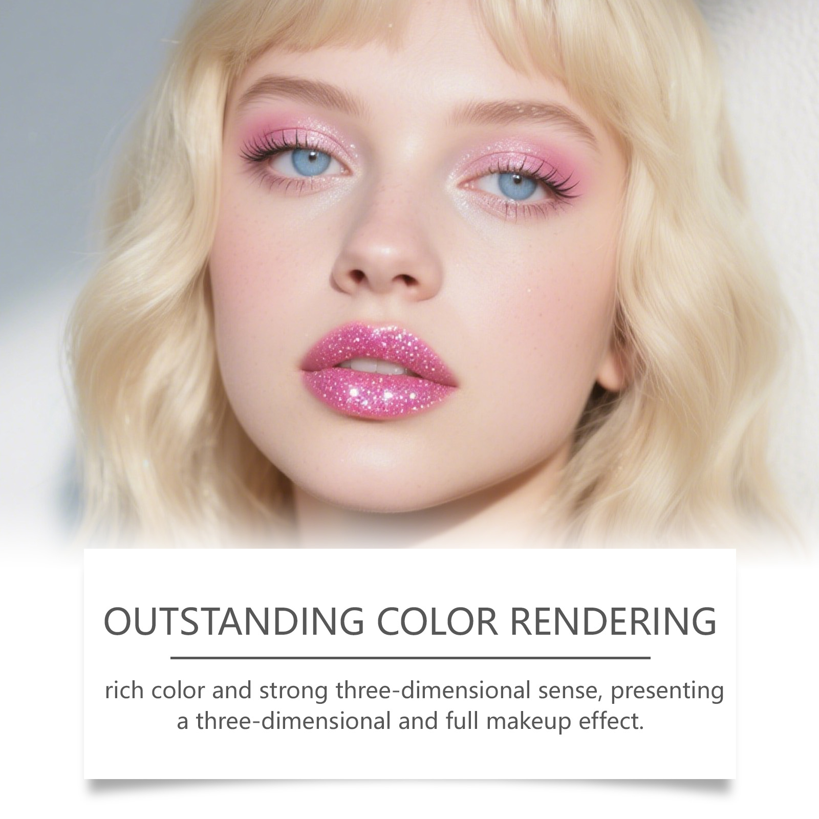 (Lilac Pink) Diamond Lip Gloss Shimmer Lipstick Natural Glossy Smooth Moist Easy Coloring Versatile Lip Makeup
