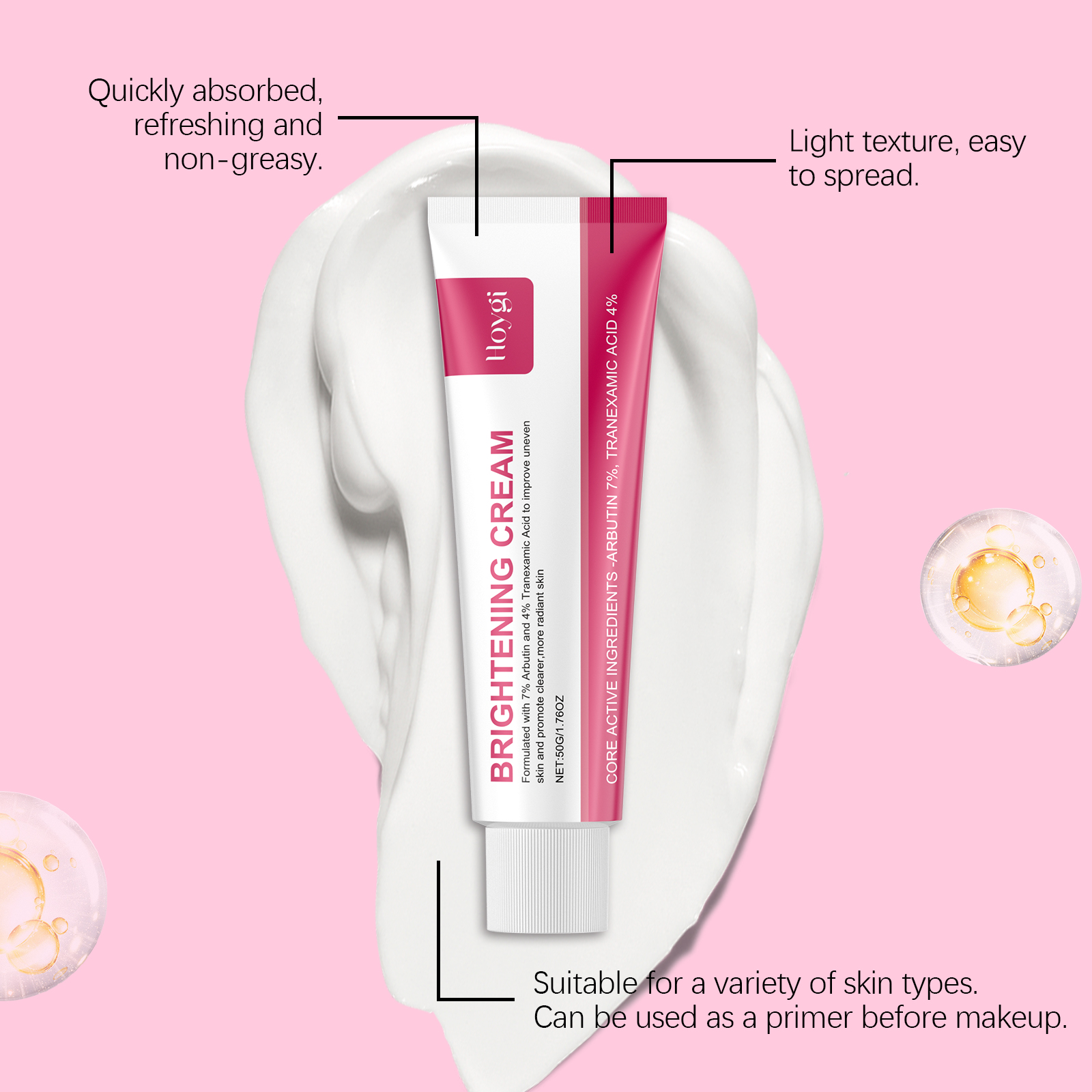 Arbutin Skin Cream Moisturize Hydrate Even Improve Facial Skin Bright Hydrating Care Cream