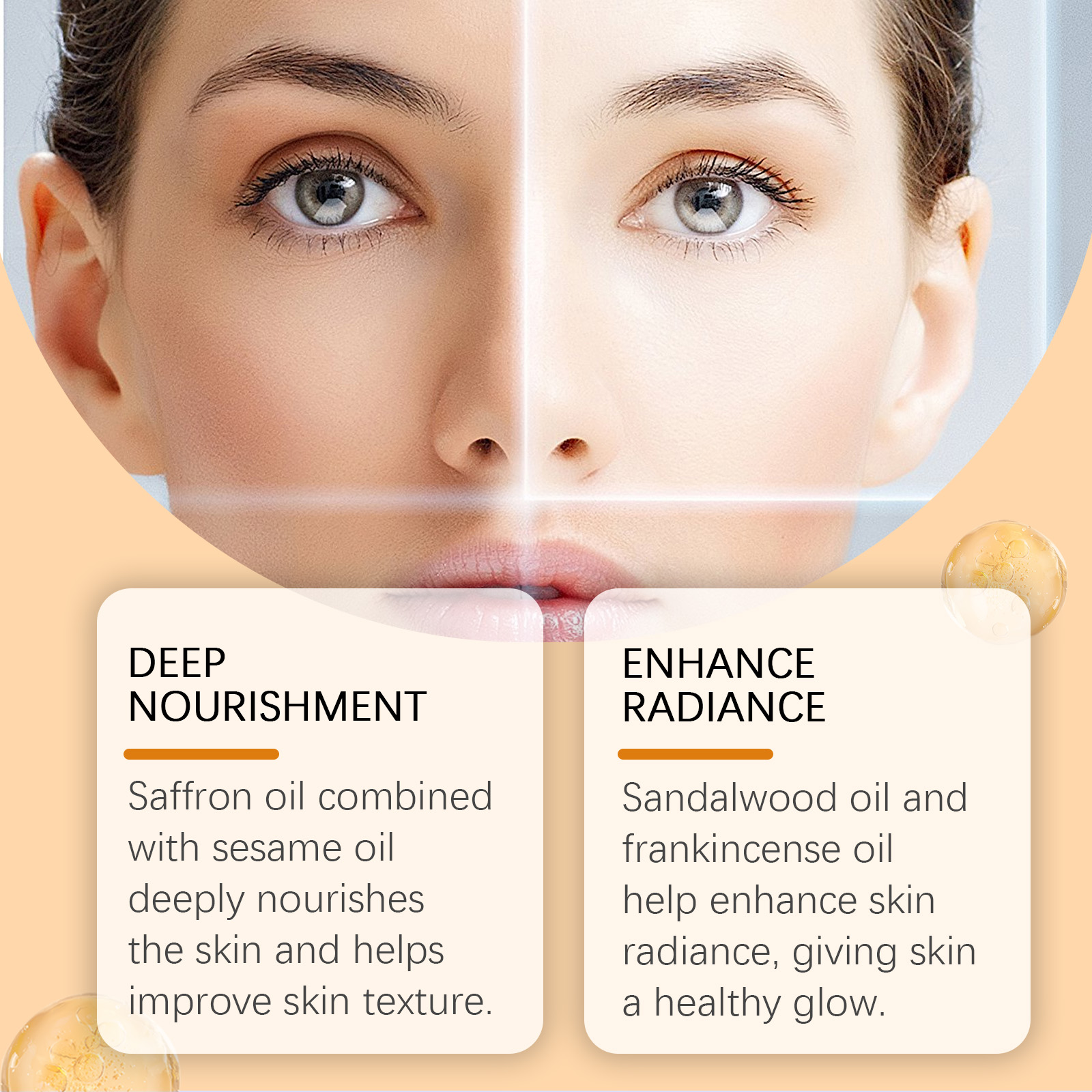 Saffron Rejuvenating Oil Mildly Nourishing Hydrating Moisturizing Plant Facial Skin Care Essential Oil