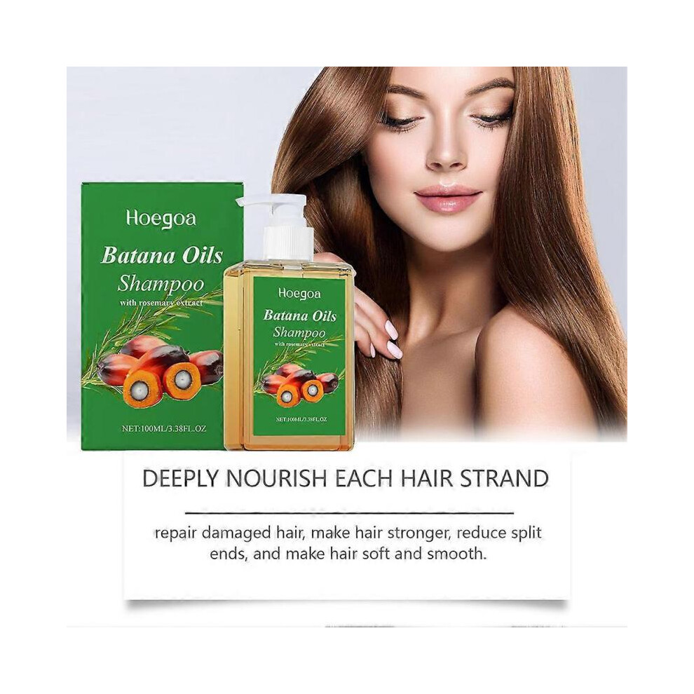 Batana Oil Hair Growth Shampoo Anti Hair Loss Regenerating Hair Wash for All Hair Types