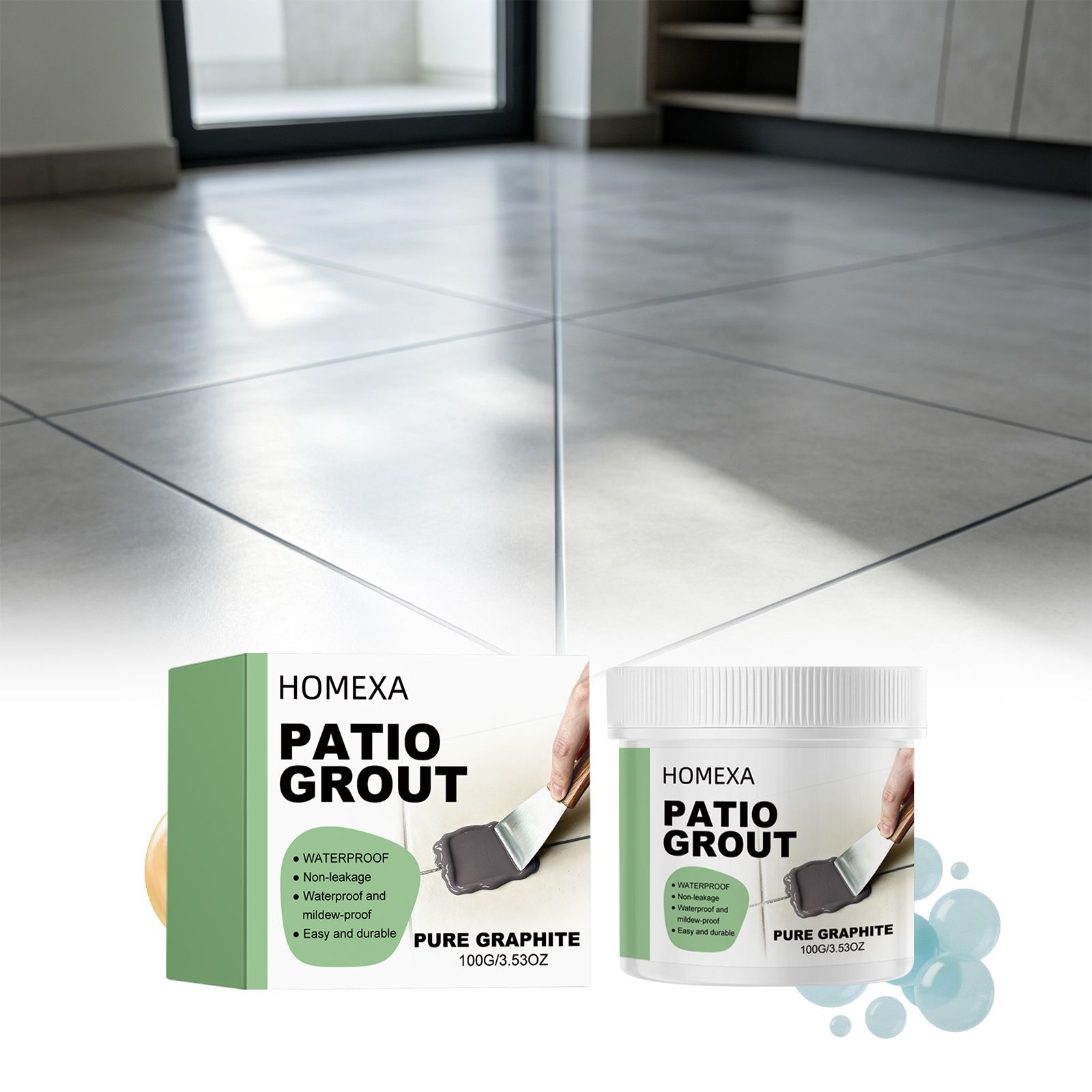 Tile Grout Filler Dark Gray For Bathroom Kitchen Floor Joint Sealing And Repair